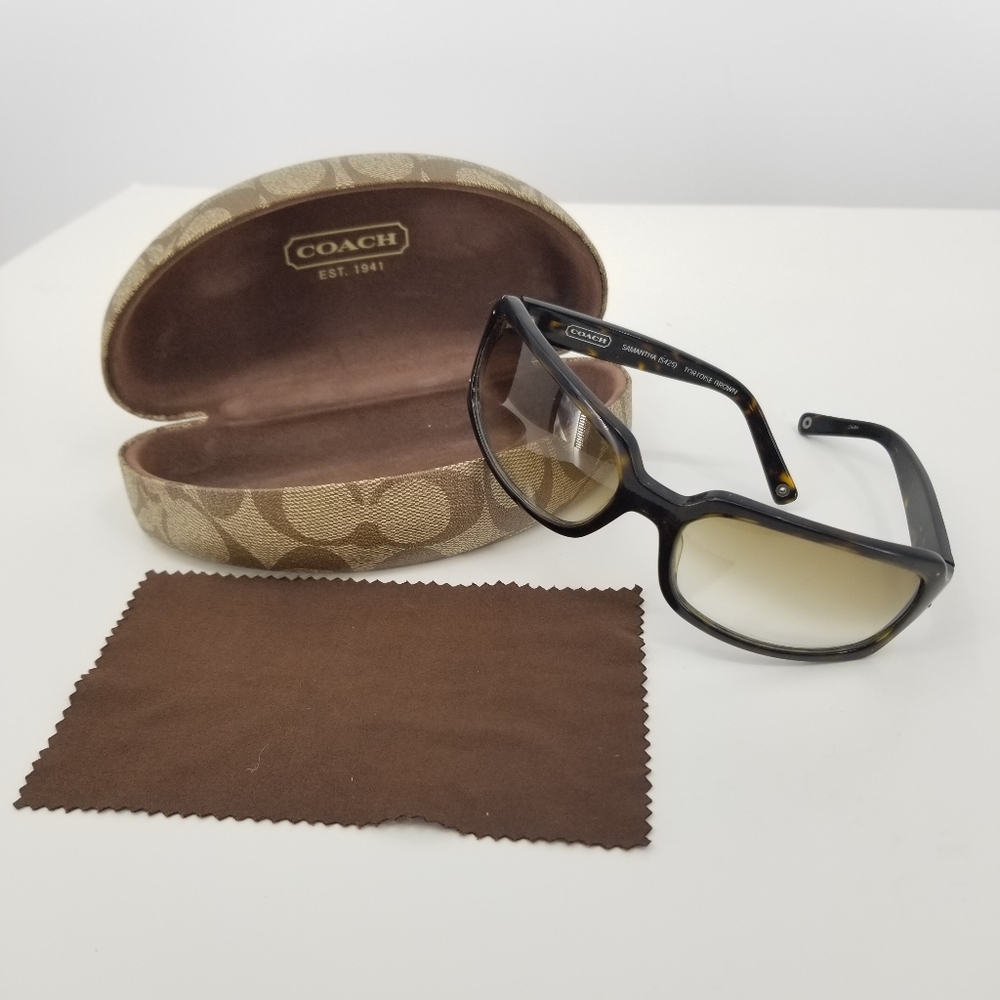 Coach Samantha Tortoise Brown Sunglasses With Case
